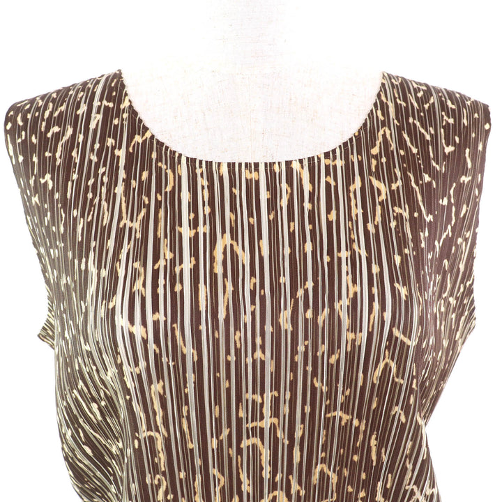 Excellent PLEATS PLEASE Tank top All-over print sleeveless PP62-JK500
