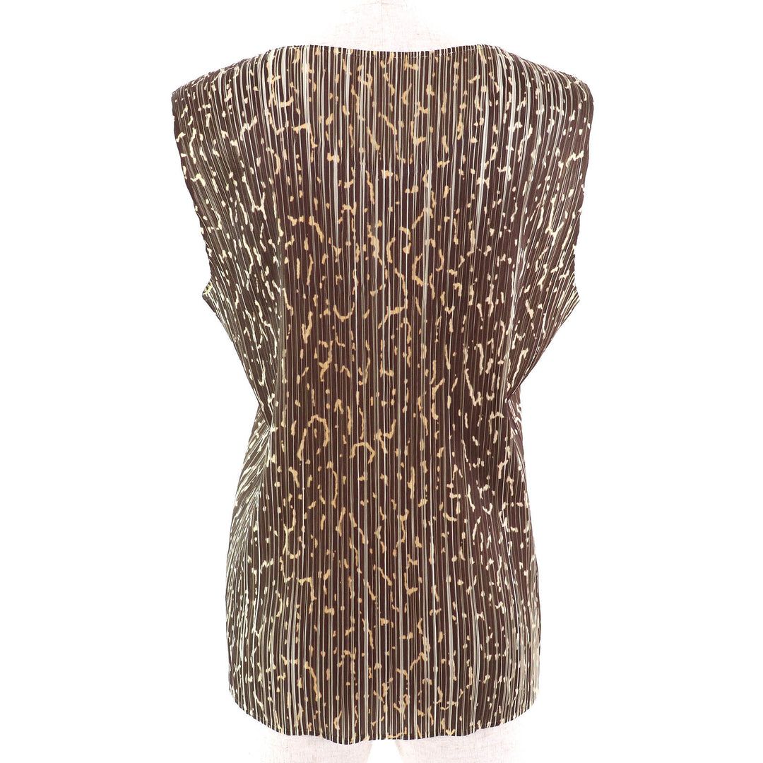 Excellent PLEATS PLEASE Tank top All-over print sleeveless PP62-JK500
