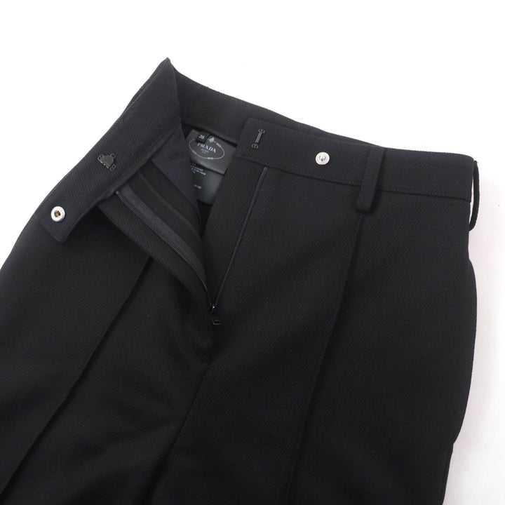 Excellent PRADA Pants black Virgin wool Women 36 P235H