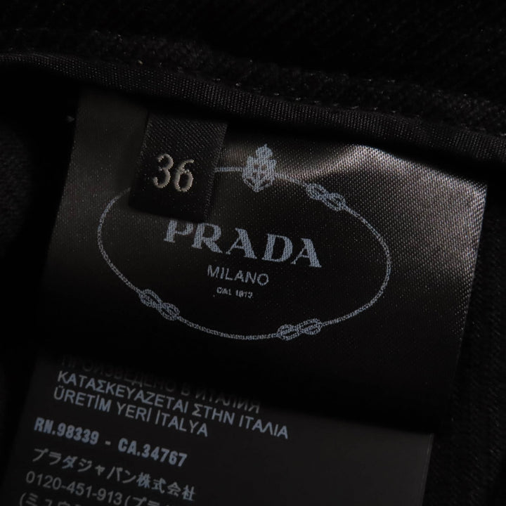 Excellent PRADA Pants black Virgin wool Women 36 P235H