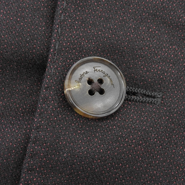 Excellent Salvatore Ferragamo tailored jacket single Brown cashmere mens 46