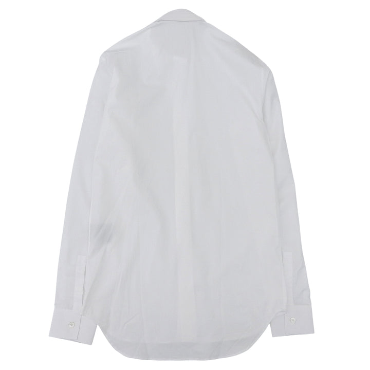 Excellent DIOR Long sleeve shirt Uniform CD embroidery white cotton mens 37