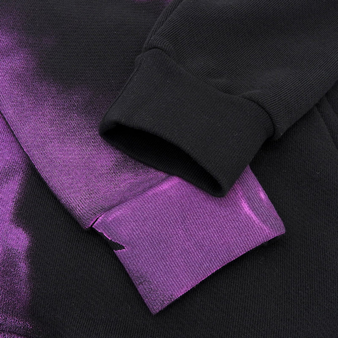 Excellent Maison Margiela 1 hoodie spray design Black purple cotton M S51GU0029
