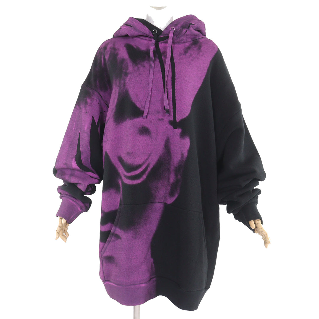 Excellent Maison Margiela 1 hoodie spray design Black purple cotton Women M S51GU0029