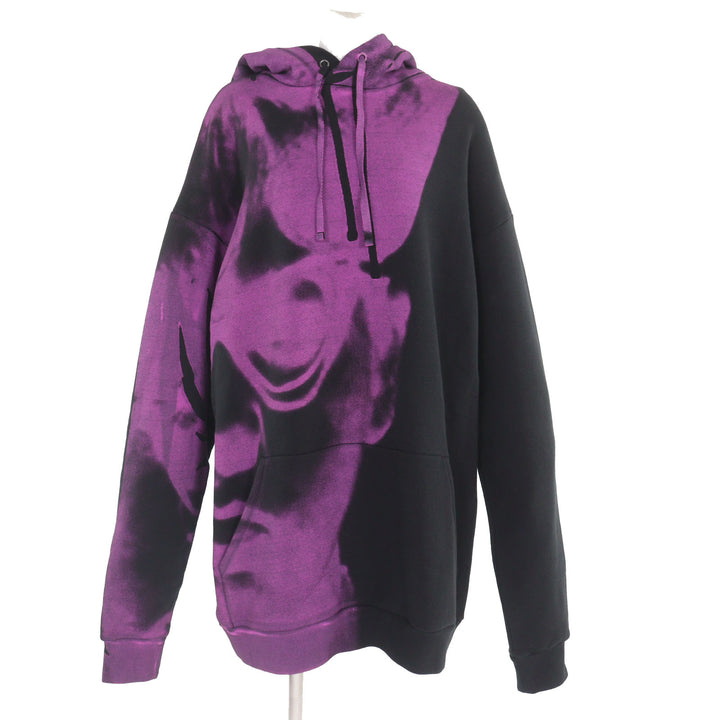 Excellent Maison Margiela 1 hoodie spray design Black purple cotton Women M S51GU0029