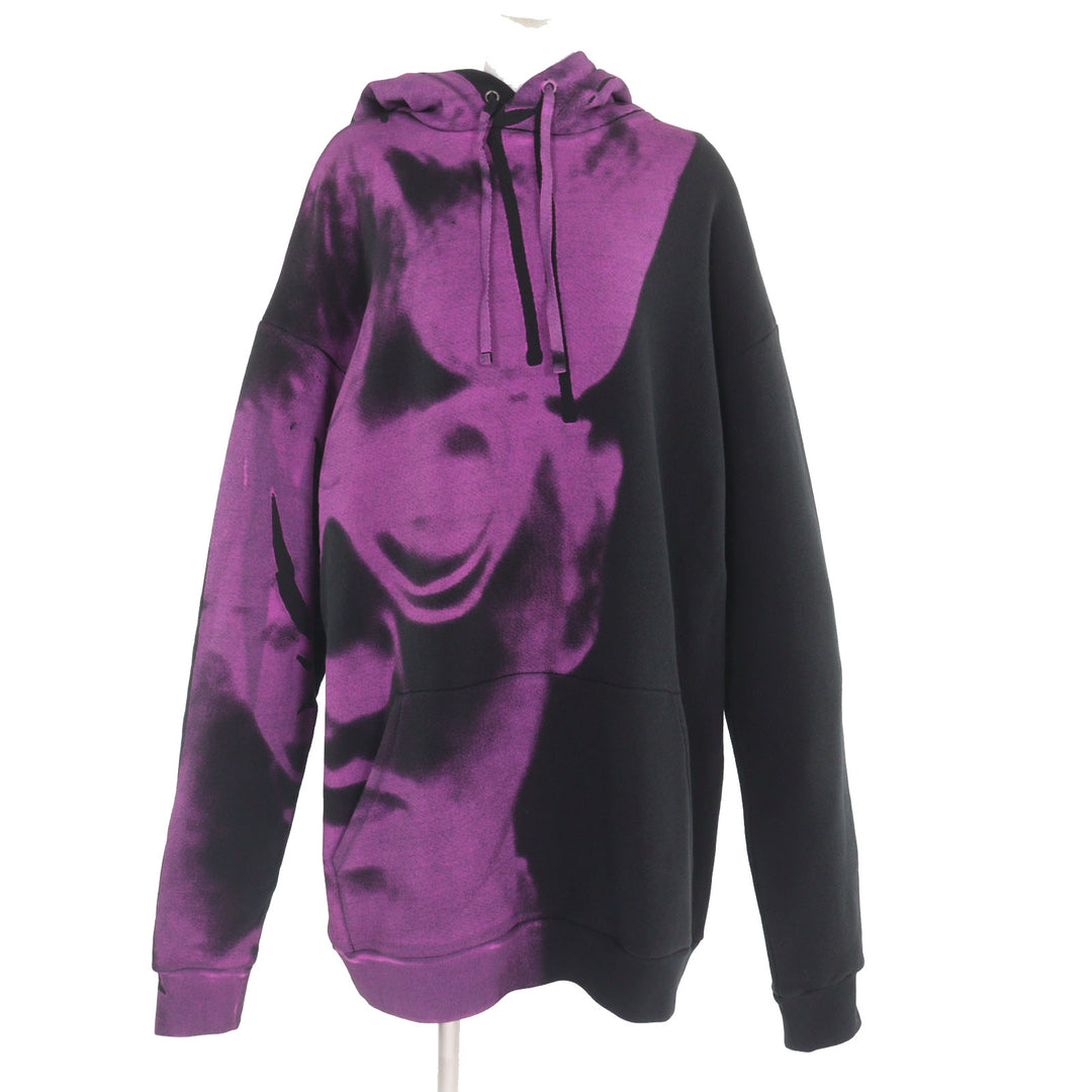 Excellent Maison Margiela 1 hoodie spray design Black purple cotton M S51GU0029