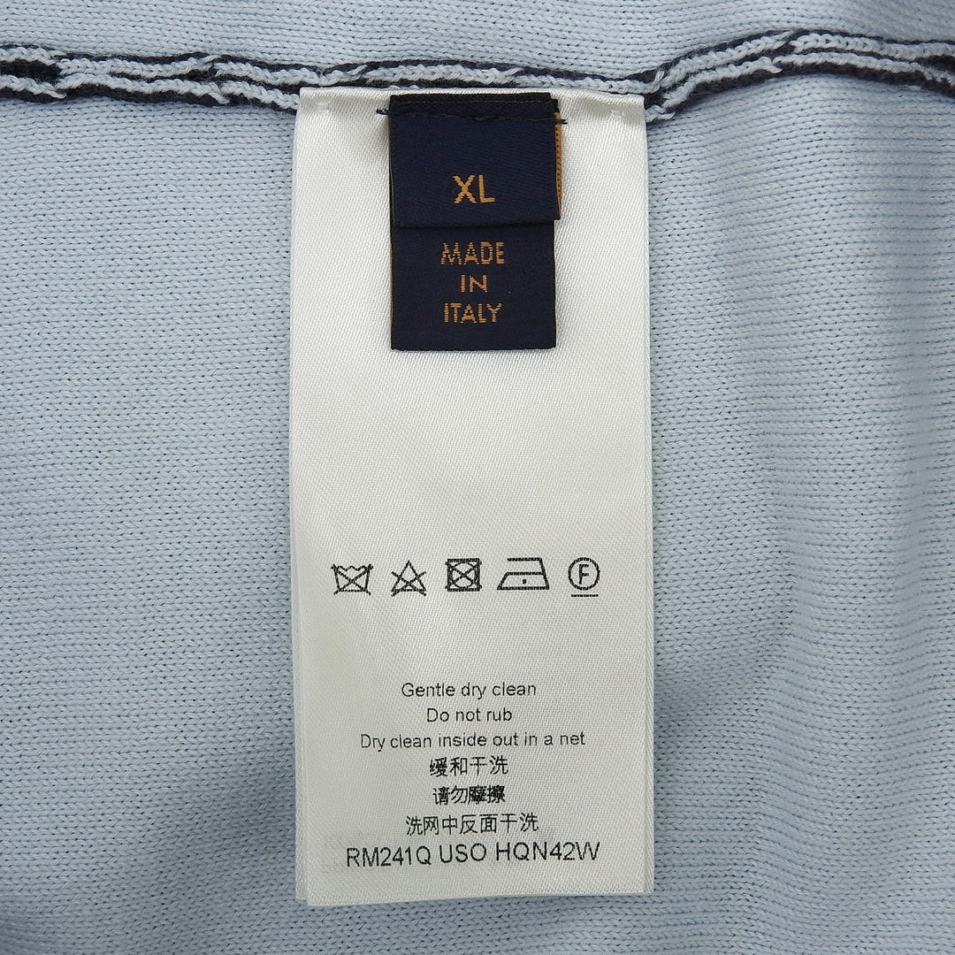 Excellent LOUIS VUITTON knit Gradient Monogram Gray cotton mens XL