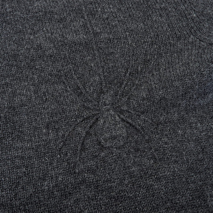 Excellent HERMES cardigan Charcoal gray cashmere mens S