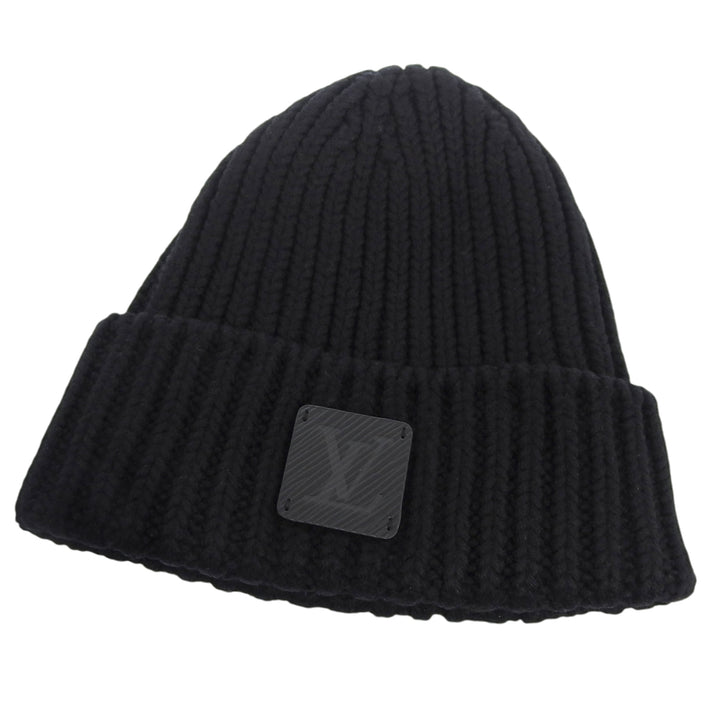 Great LOUIS VUITTON Knit cap Beanie Epi black mens M79370