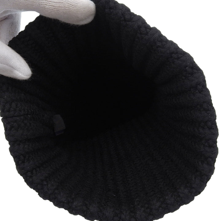 Great LOUIS VUITTON Knit cap Beanie Epi black mens M79370