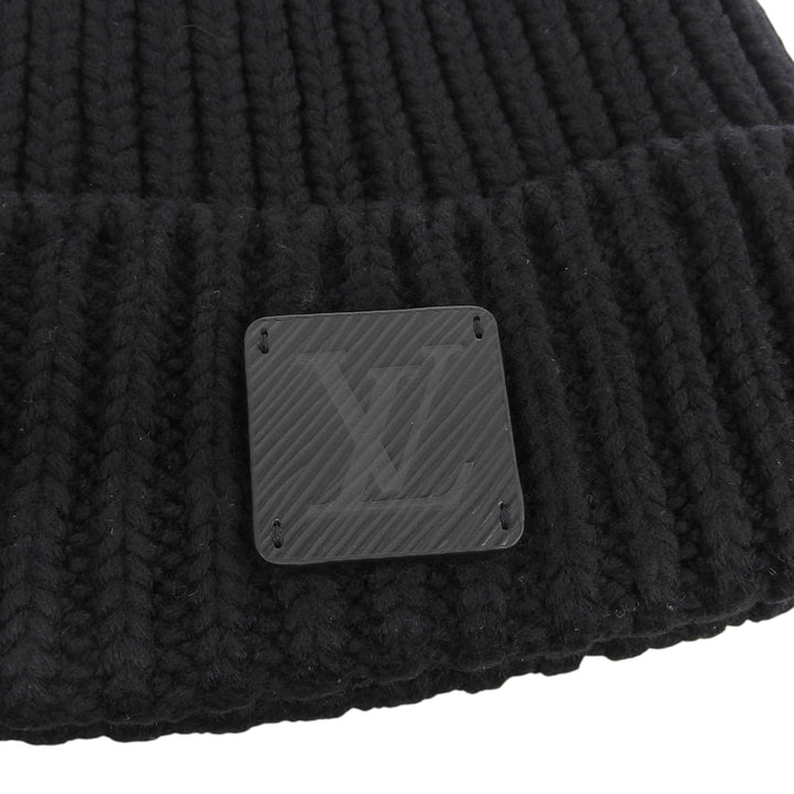 Great LOUIS VUITTON Knit cap Beanie Epi black mens M79370