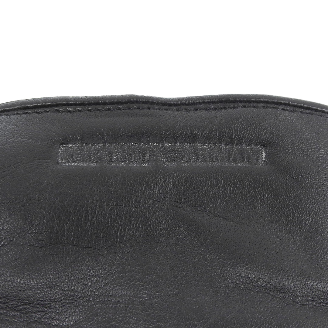 Pristine EMPORIO ARMANI gloves 624136 leather gloves black Lamb leather mens S