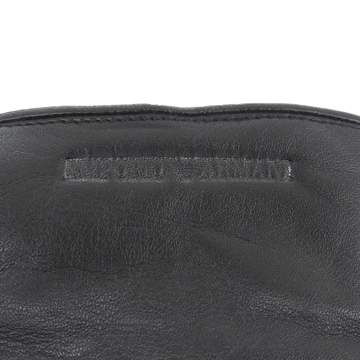 Pristine EMPORIO ARMANI gloves 624136 leather gloves black Lamb leather mens S
