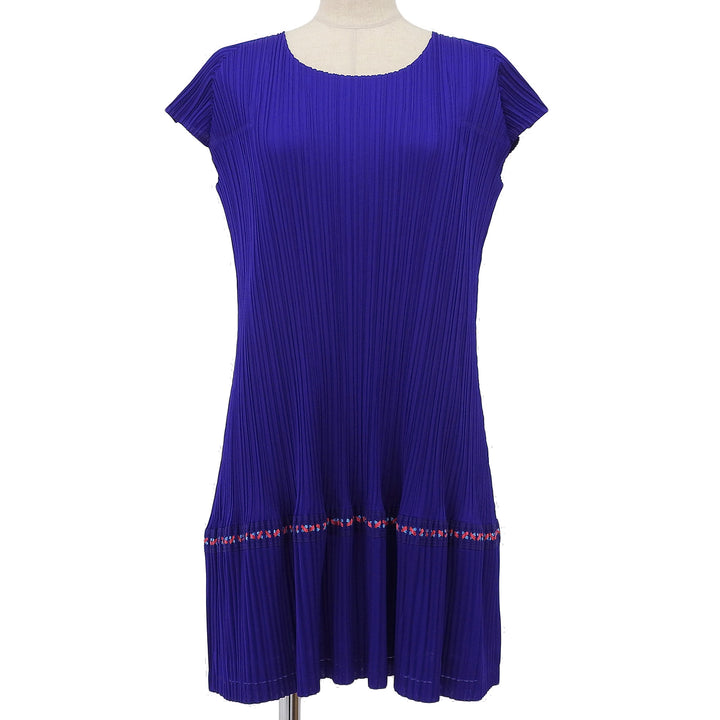 Excellent PLEATS PLEASE Tunic Short-sleeved mini dress polyester 4 PP03-JT576