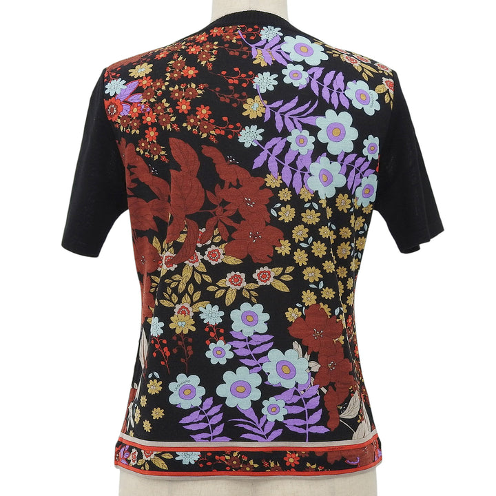 Great LEONARD FASHION Short sleeve knit black wool Women M