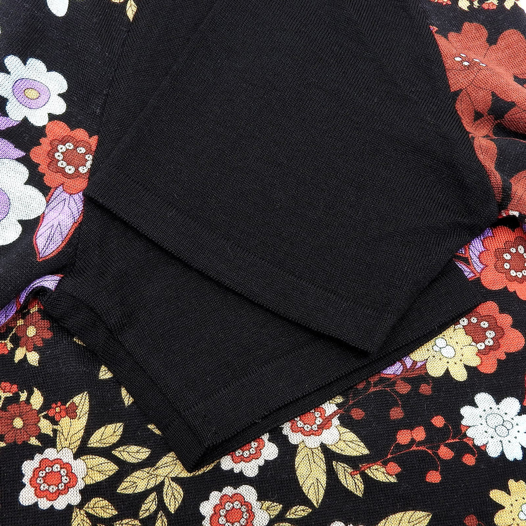 Great LEONARD FASHION Short sleeve knit black wool Women M