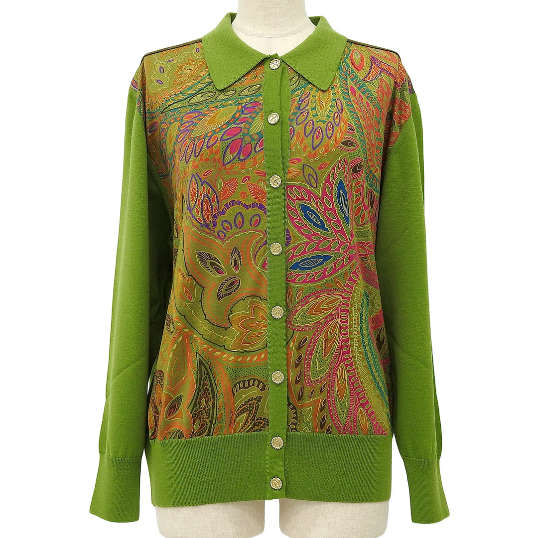 Excellent LEONARD FASHION cardigan green hair Women M