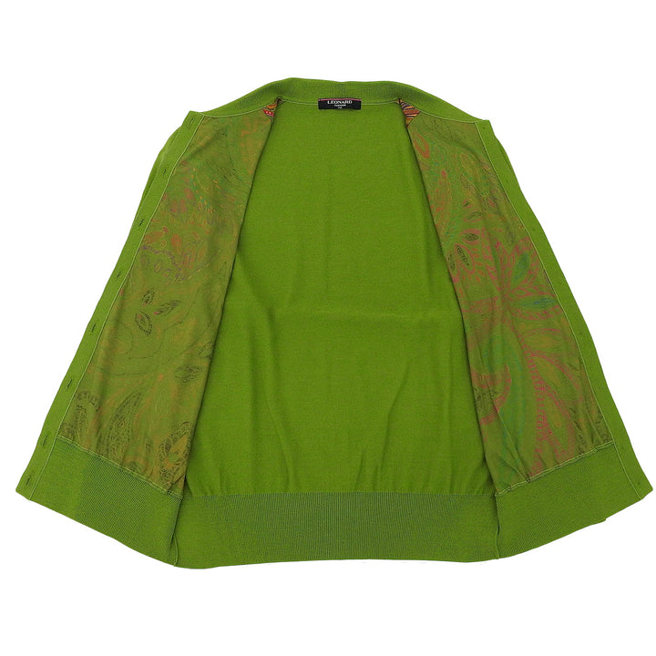Excellent LEONARD FASHION cardigan green hair Women M