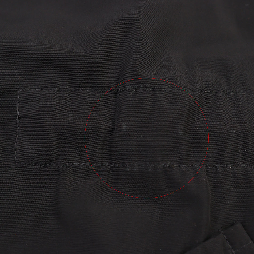 Great WOOLRICH coat ANORAK Gold Button Waist Shape Zip Long black S WWOU0651