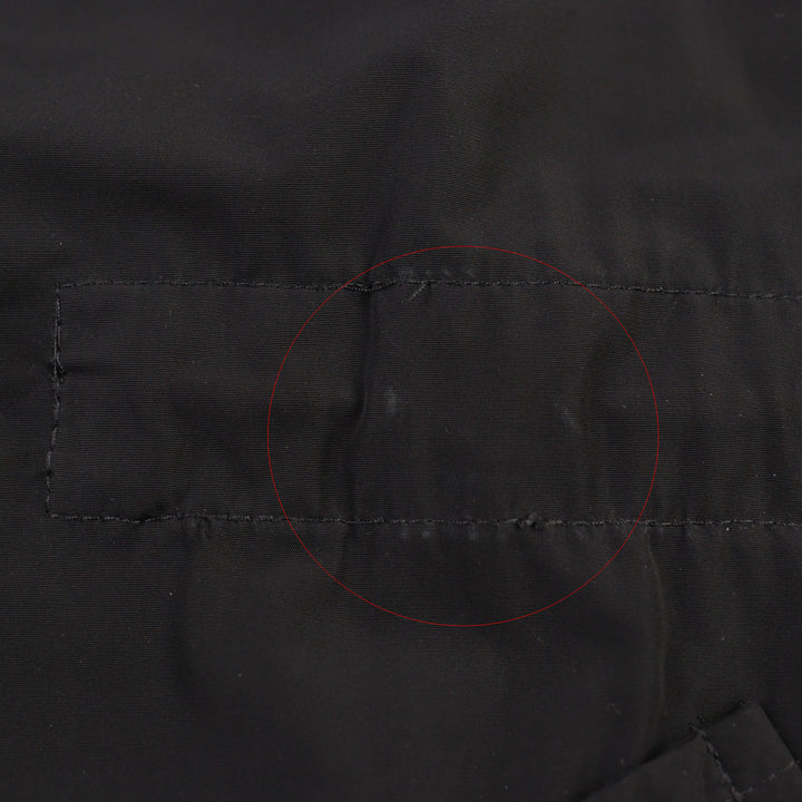 Great WOOLRICH coat ANORAK Gold Button Waist Shape Zip Long black S WWOU0651