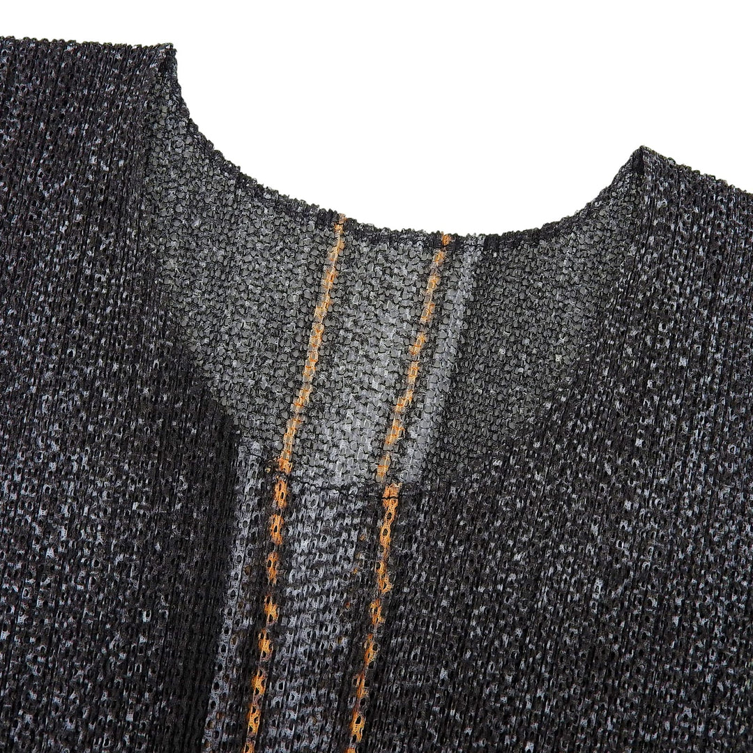 Excellent PLEATS PLEASE T-shirt Gray polyester Women 3 PP13-JK534