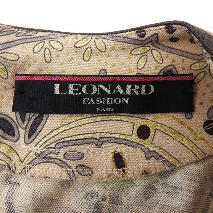 Great LEONARD FASHION T-shirt Paisley all-over print long sleeves Beige multi