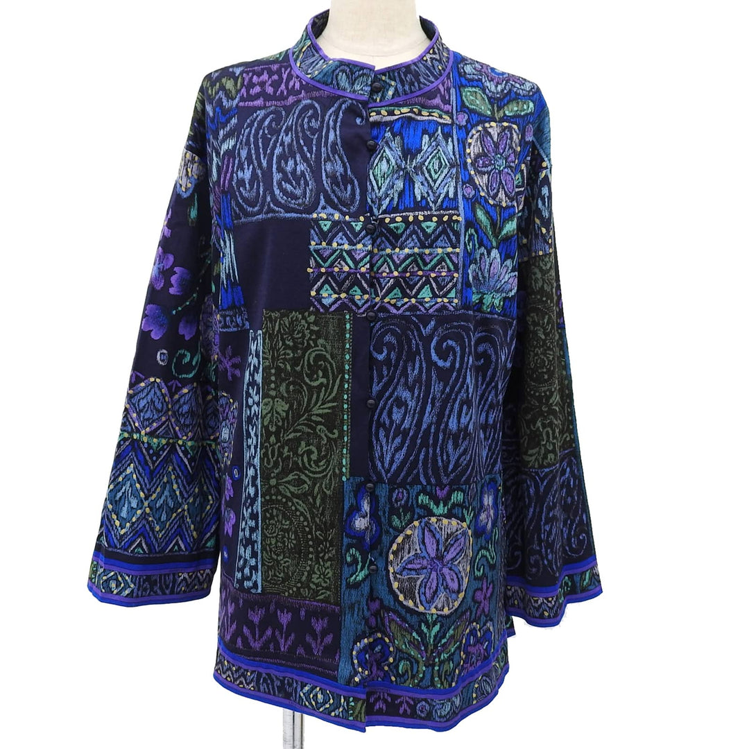 Excellent LEONARD FASHION shirt Stand collar all-over pattern Women 0339113