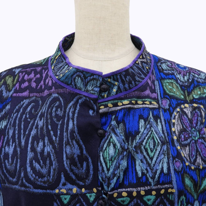 Excellent LEONARD FASHION shirt Stand collar all-over pattern Women 0339113