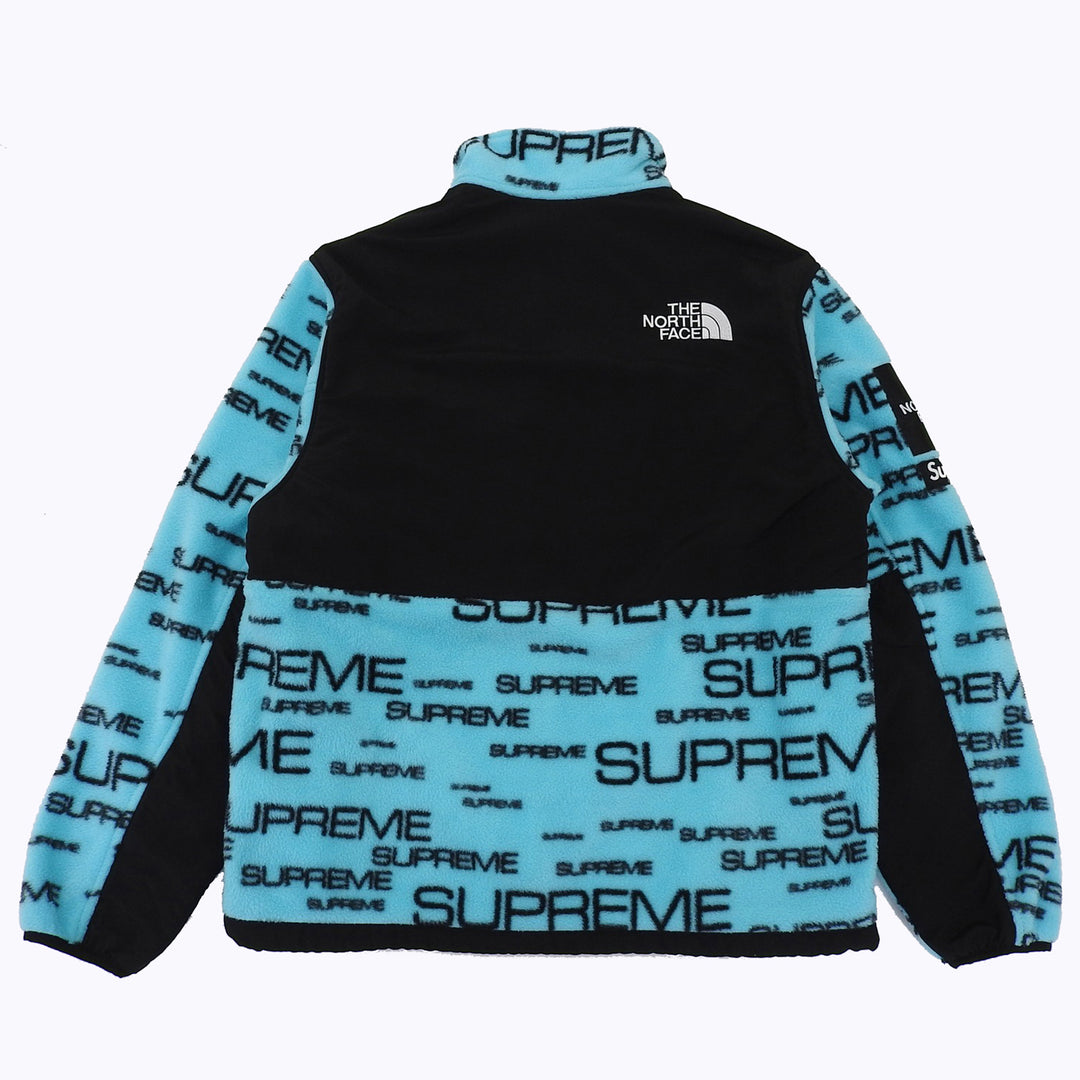 Great Supreme THE NORTH FACE coat All-over logo fleece jacket blue-black mens NA52101I