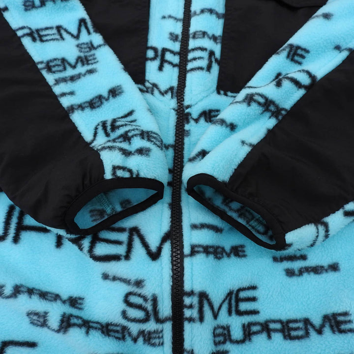Great Supreme THE NORTH FACE coat All-over logo fleece jacket NA52101I