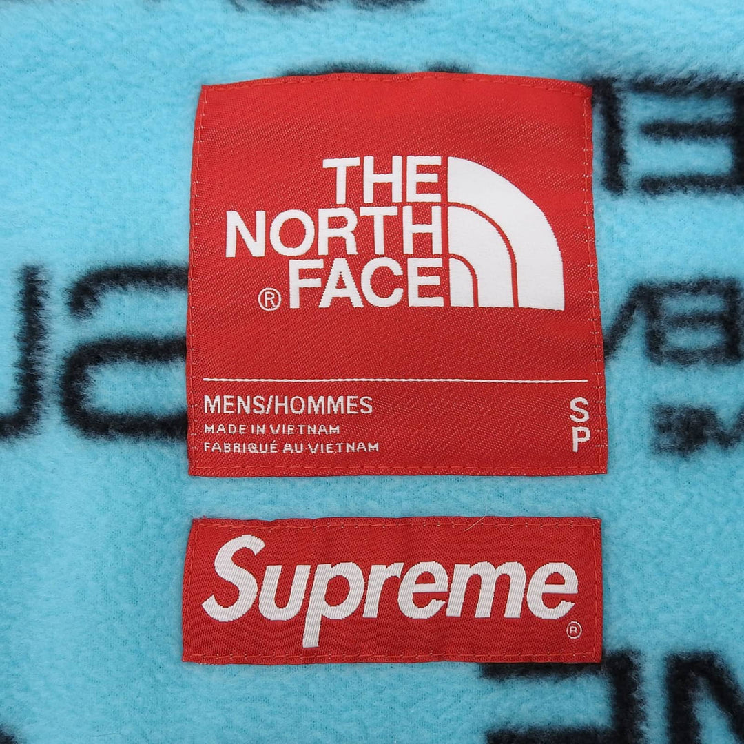 Great Supreme THE NORTH FACE coat All-over logo fleece jacket blue-black mens NA52101I