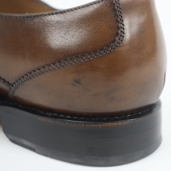 Great Salvatore Ferragamo Leather shoes Monk strap Brown leather mens 7