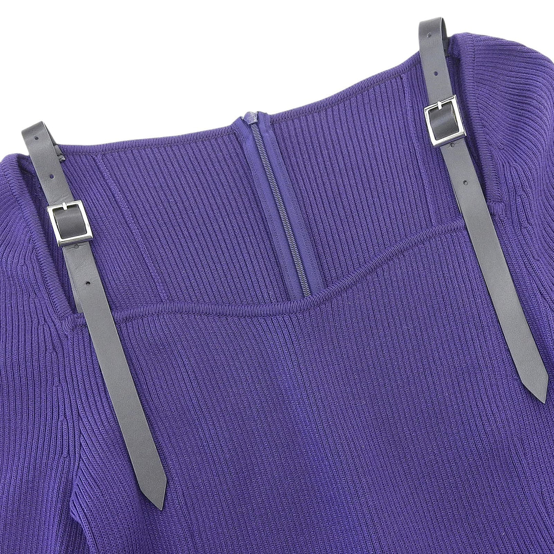 Excellent ADEAM one piece Belt design purple cellulose Women XS 43939