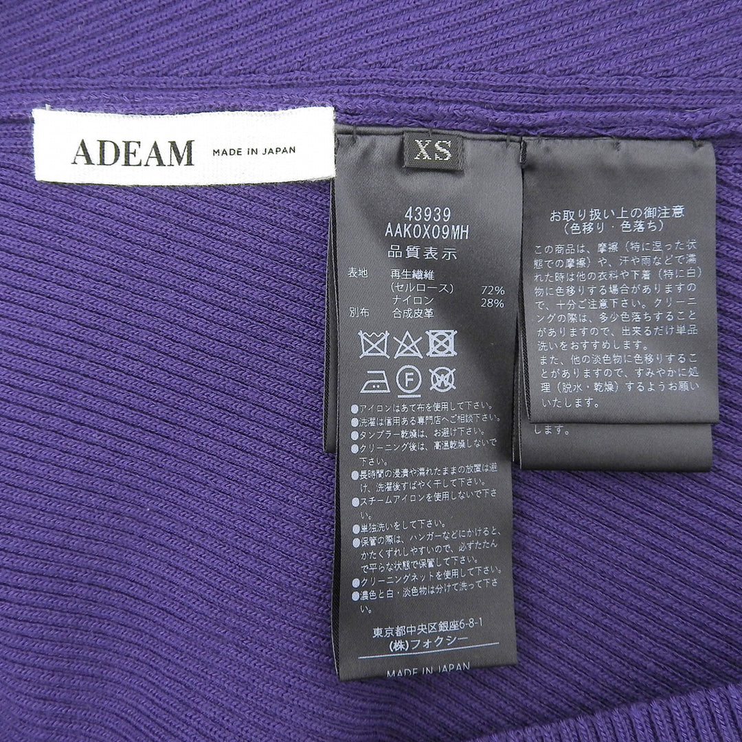 Excellent ADEAM one piece Belt design purple cellulose Women XS 43939