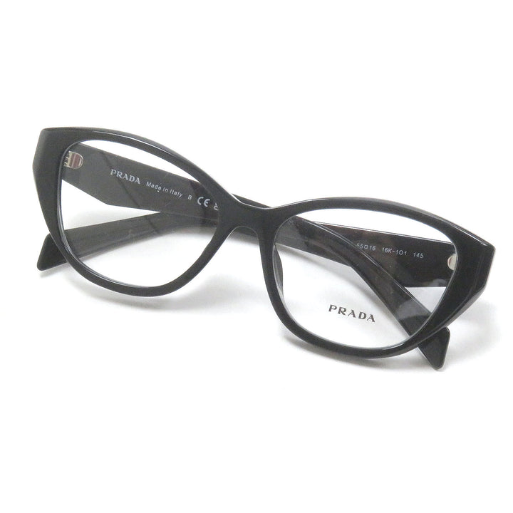 Excellent PRADA Glasses Triangle logo black mens