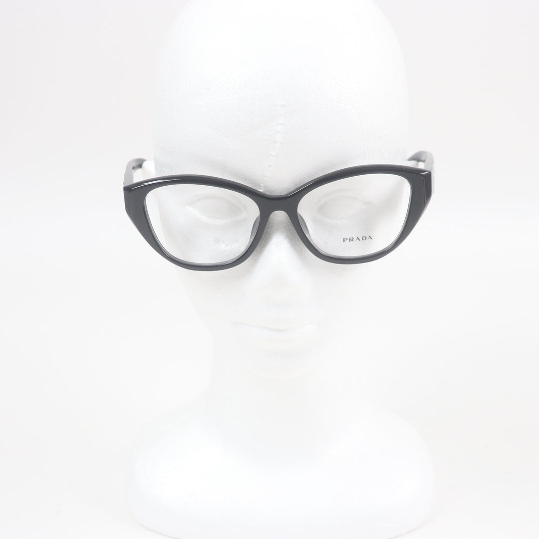 Excellent PRADA Glasses Triangle logo black mens