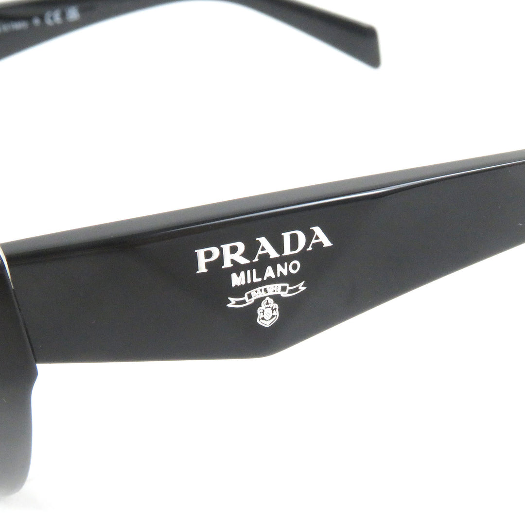 Excellent PRADA Glasses Triangle logo black mens