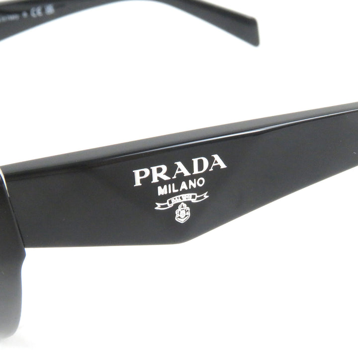 Excellent PRADA Glasses Triangle logo black mens