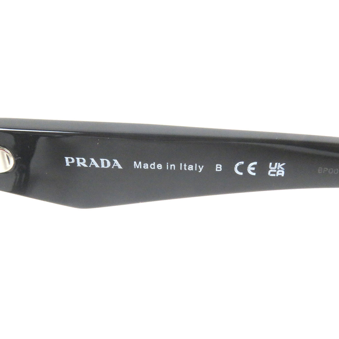 Excellent PRADA Glasses Triangle logo black mens