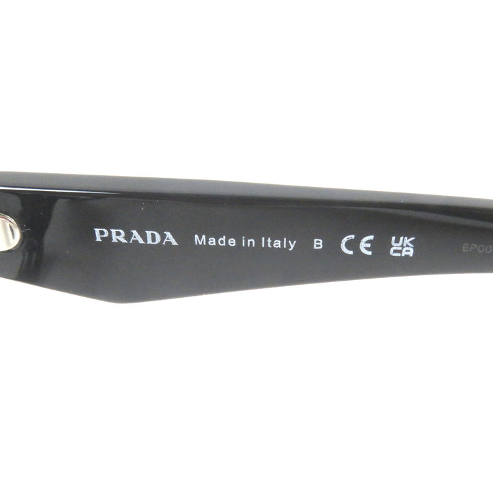 Excellent PRADA Glasses Triangle logo black mens