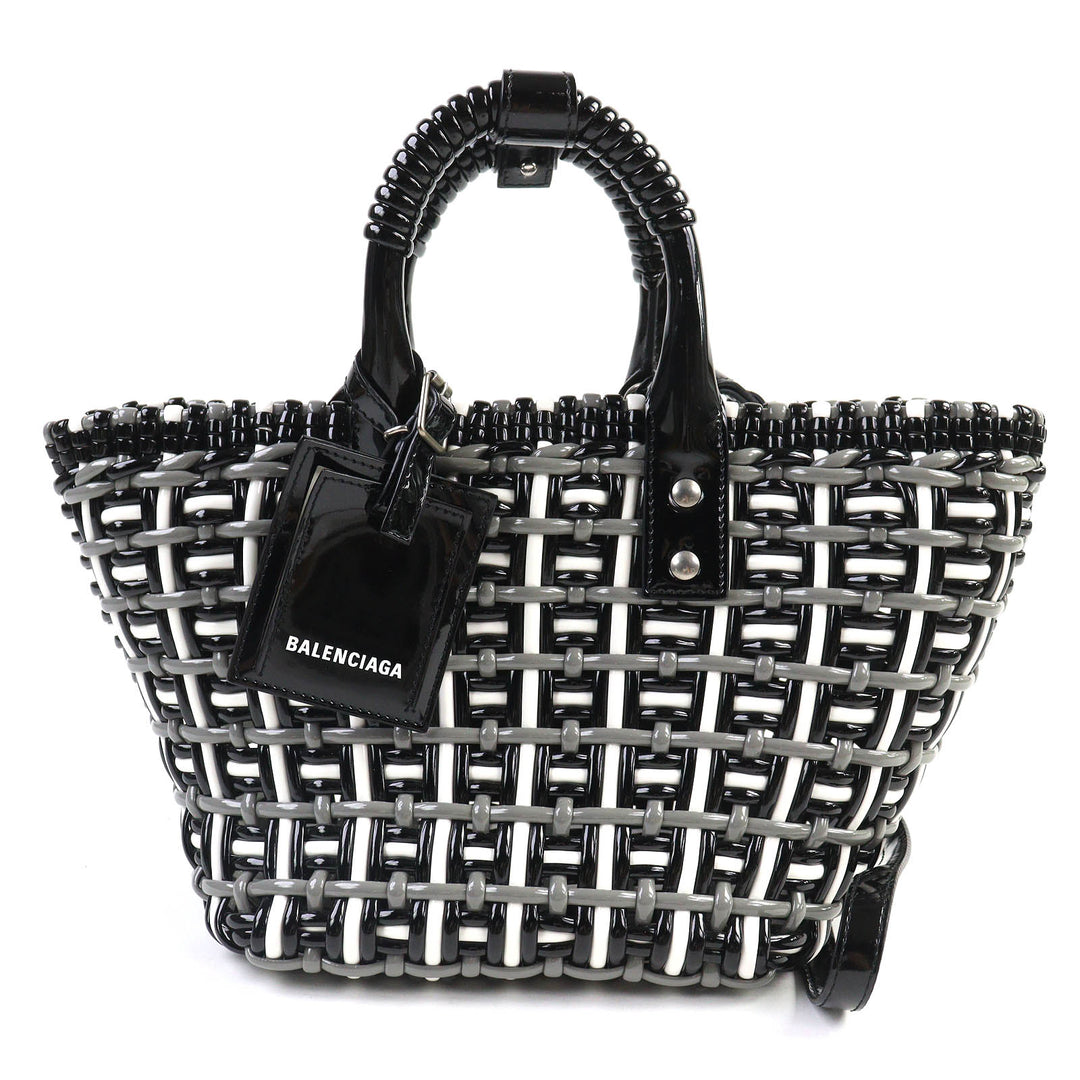 Excellent BALENCIAGA Shoulder Bag Bistro Basket Bag XS 2WAY handbag enamel Women 671342