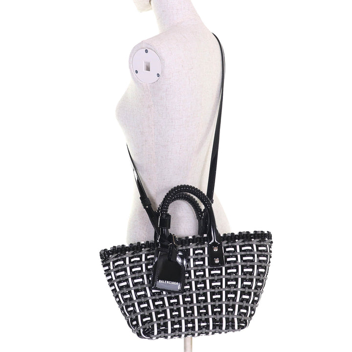 Excellent BALENCIAGA Shoulder Bag Bistro Basket Bag XS 2WAY handbag enamel Women 671342