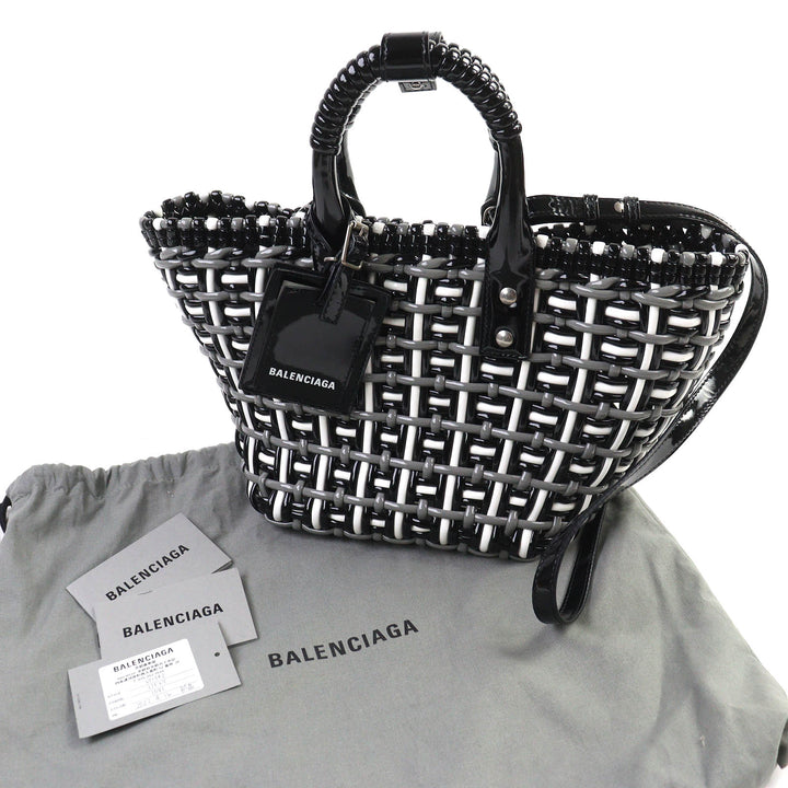 Excellent BALENCIAGA Shoulder Bag Bistro Basket Bag XS 2WAY handbag enamel Women 671342