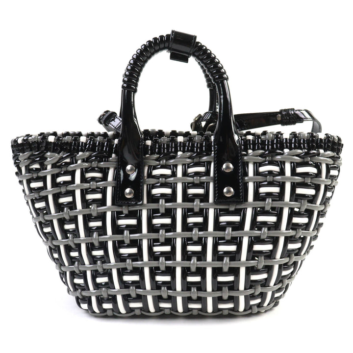 Excellent BALENCIAGA Bistro Basket Bag XS 2WAY handbag enamel 671342
