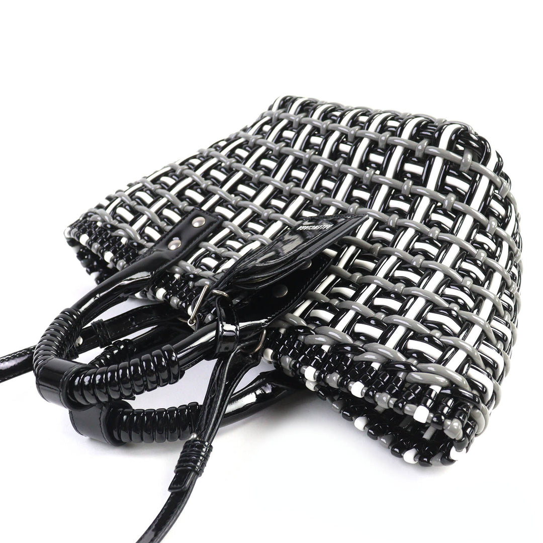 Excellent BALENCIAGA Shoulder Bag Bistro Basket Bag XS 2WAY handbag enamel Women 671342