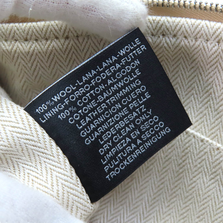 Pristine HERMES Pouch BRIDE A BLACK PM OC Serie Button Handbag wool