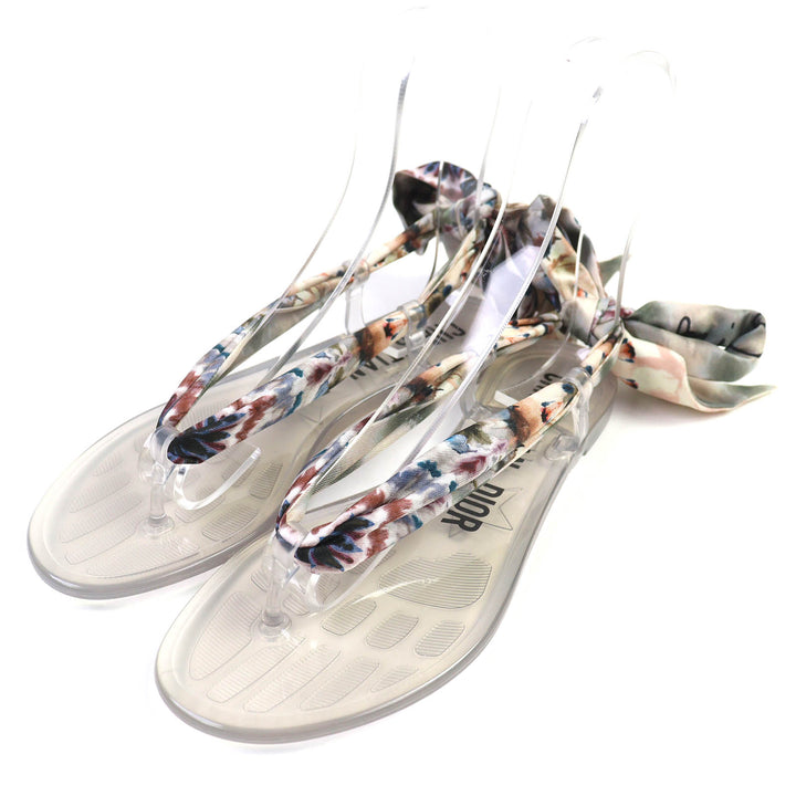 Pristine Christian Dior Beach sandal KALEIDORSCOPIC 37 KCQ193SLKS16V