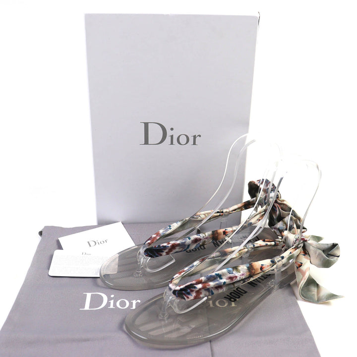 Pristine Christian Dior Beach sandal KALEIDORSCOPIC 37 KCQ193SLKS16V