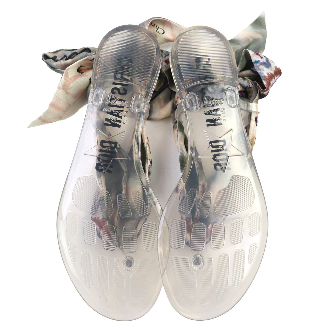 Pristine Christian Dior Beach sandal KALEIDORSCOPIC 37 KCQ193SLKS16V