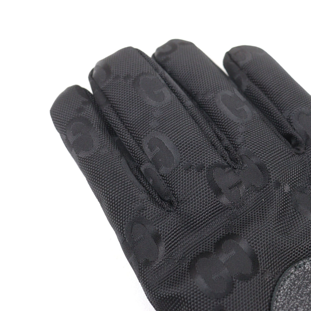 Excellent GUCCI gloves Ski gloves with GG logo leather patch Nylon mens 652996